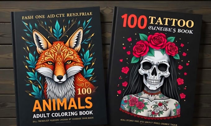 Gig Preview - Make a unique adult coloring book cover for amazon kdp