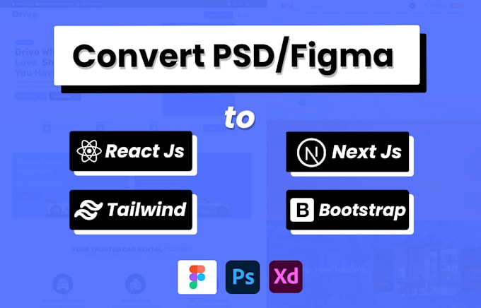 Gig Preview - Convert psd to html, figma to html, xd to html or react responsive website