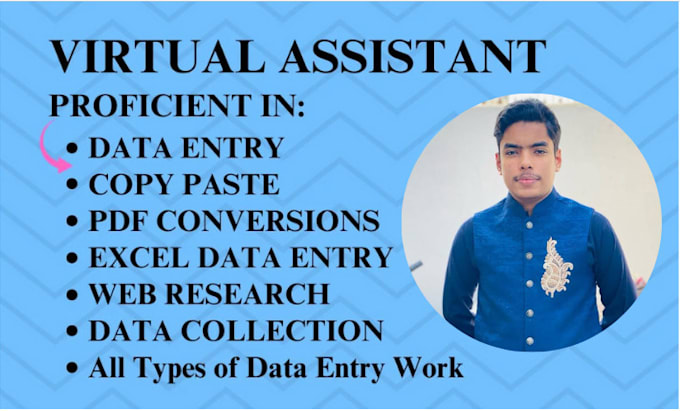 Gig Preview - Do data entry typing work job, copy paste, excel data entry