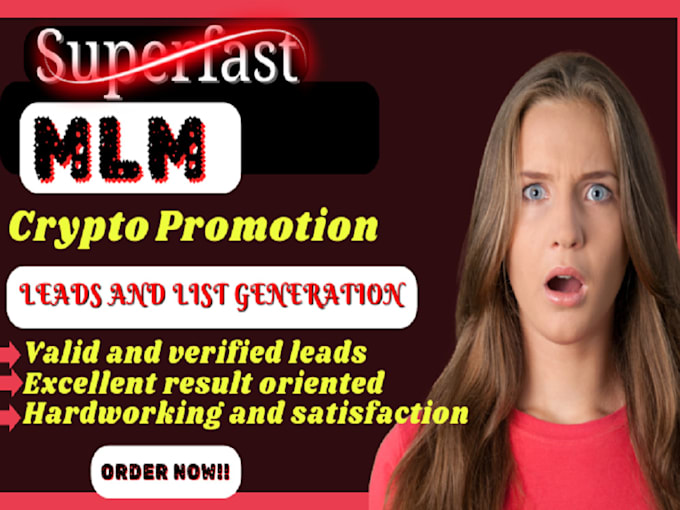 Gig Preview - Do crypto MLM leads promotion sign up promotion crypto investor leads