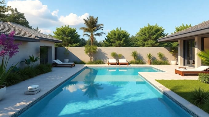 Gig Preview - Create and visualize stunning garden and pool landscapes