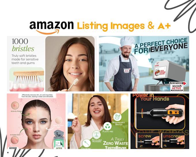 Gig Preview - Design product listing and give free a plus content for amazon