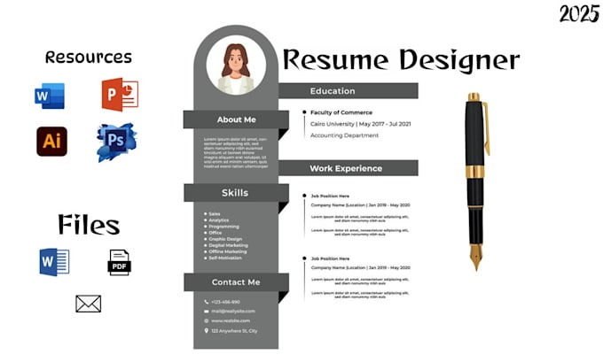 Gig Preview - Make a professional resume, cv and cover letter on your demand