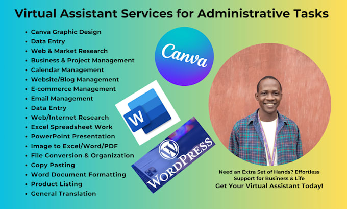 Gig Preview - Be your personal administrative virtual assistant