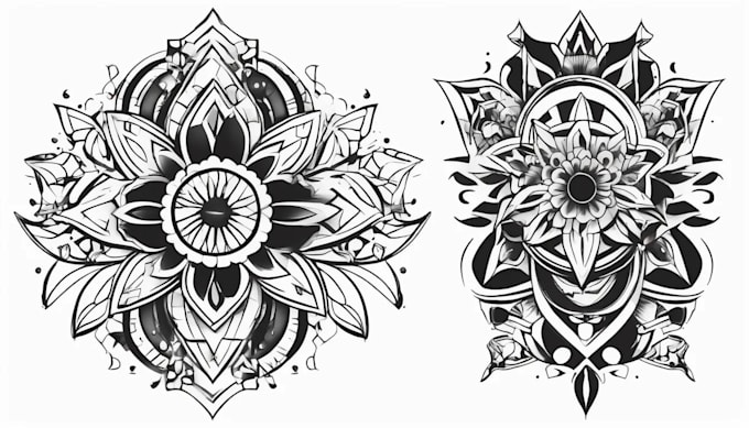 Gig Preview - Design a tattoo in black and white or in color