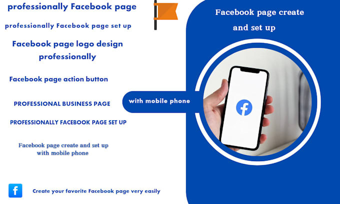 Gig Preview - Create set up a professional facebook page using  phone