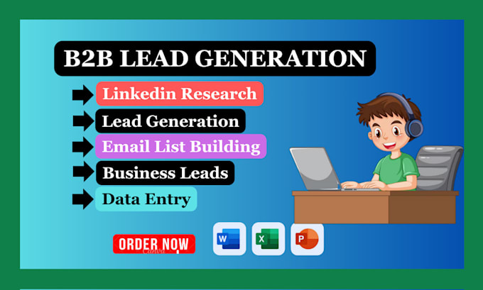 Gig Preview - Provide targeted b2b lead generation, email list building, data entry