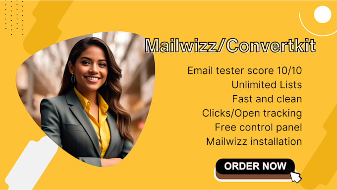 Gig Preview - Mailwizz powermta smtp server convertkit email template email automation aweber