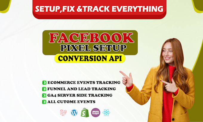 Gig Preview - Setup facebook pixel, ga4, GTM and server side tracking professionally