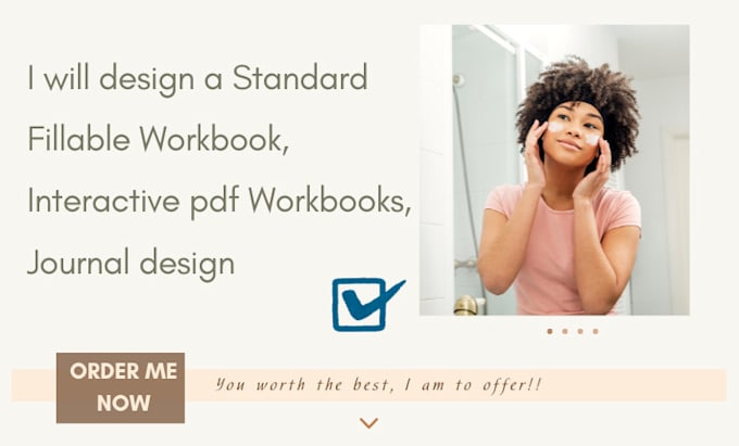 Gig Preview - Design a standard fillable workbook, interactive pdf workbooks, journal design