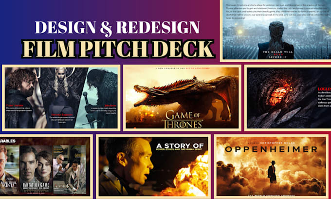 Gig Preview - Design or redesign film pitch deck tv series, movie poster design, investor ebc