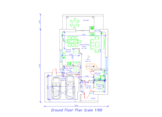 Gig Preview - Do your 2d architecture drawing drafting section elevation floor plan groundplan