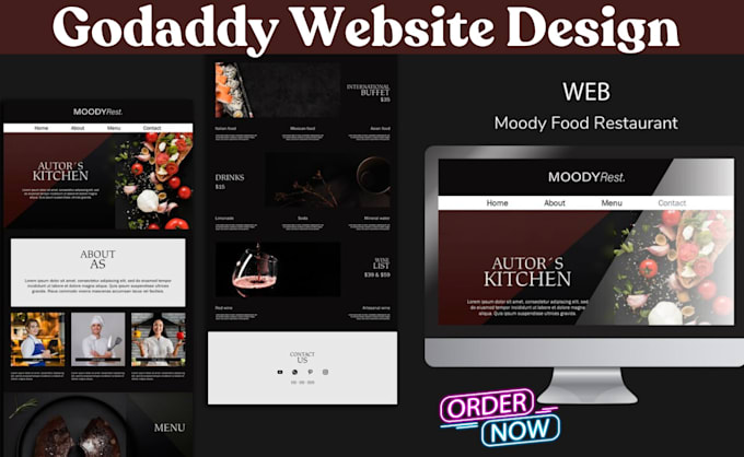 Gig Preview - Design godaddy website redesign godaddy website  ecommerce website design