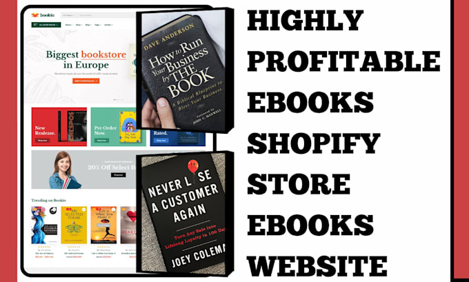 Gig Preview - Design hot selling ebook shopify store and library ecommerce website