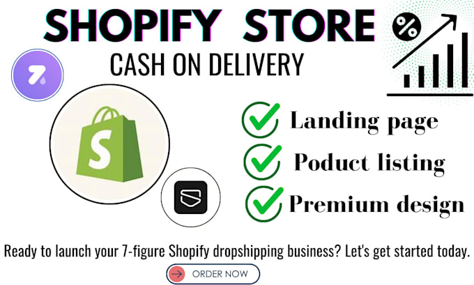 Gig Preview - Create 7figure cod shopify dropshipping store via spocket zendrop releasit