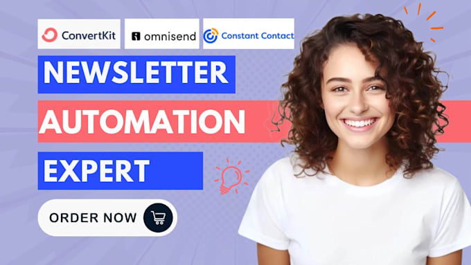 Gig Preview - Build omnisend email template constant contact convertkit newsletter automation