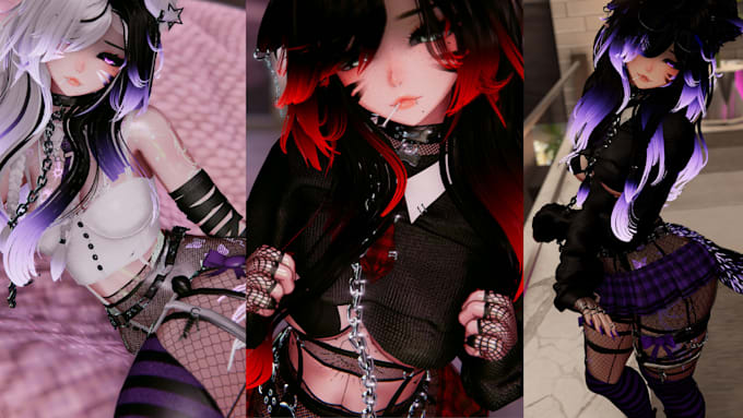 Bestseller - vrchat avatar furry nsfw avatar anime vtuber outfit avi upload avatar pc quest