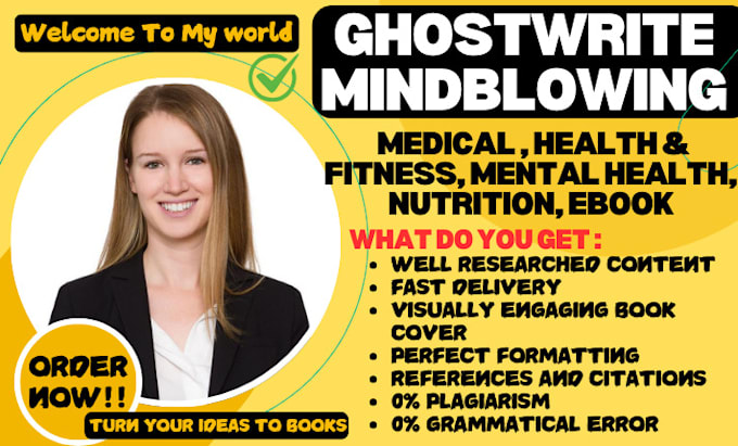 Gig Preview - Ghostwrite medical ebook health and fitness mental health