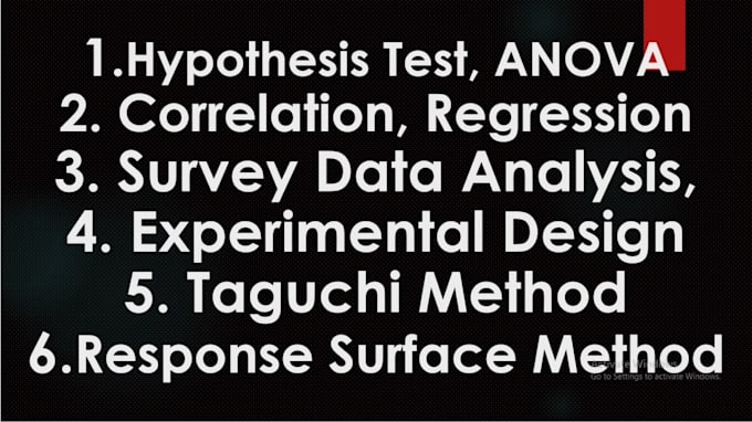 Gig Preview - Do anova, correlation, t test, regression analysis, survey data analysis,