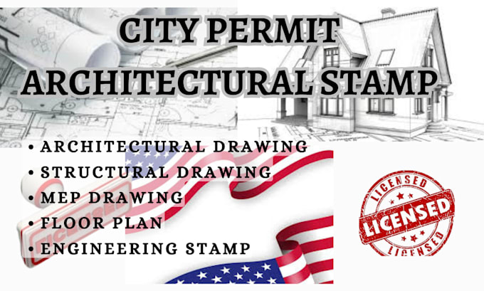 Gig Preview - Do architectural stamp structural stamp and sign set of drawings for city permit