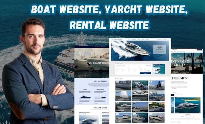 Gig Preview - Design boat rental website, jet ski website, cruise ship, yacht rental website