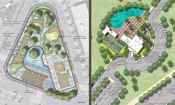 Gig Preview - Render architectural site plan, landscape, master plan and subdivision plan