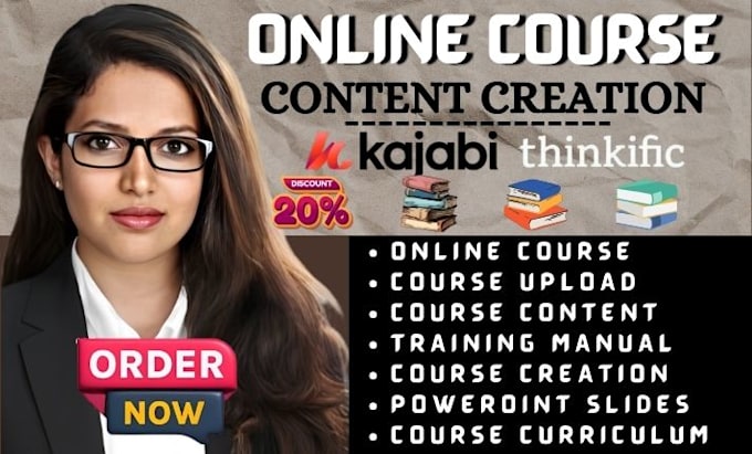 Gig Preview - Create online course content creation curriculum training manual lesson plan