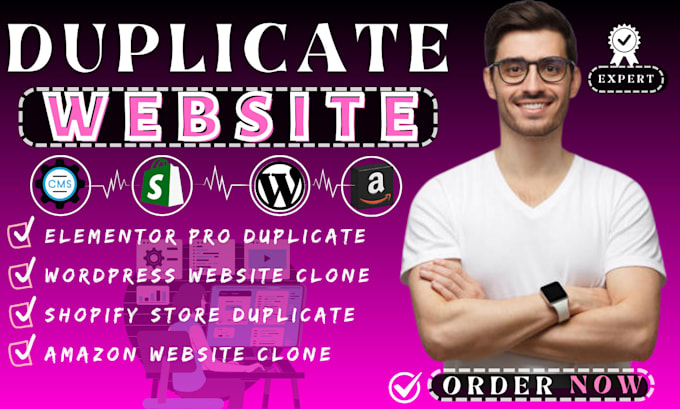 Bestseller - copy, clone duplicate redesign shopify store, duplicate wordpress or any website