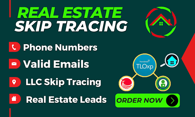 Gig Preview - Provide real estate skip tracing services by tloxp in bulk