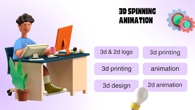 Bestseller - illustrate your 2d logo and turn it into a 3d spinning animation for printing