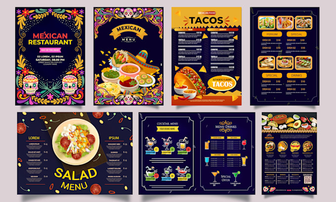 Gig Preview - Design restaurant and food menu, poster, flyer, brochure