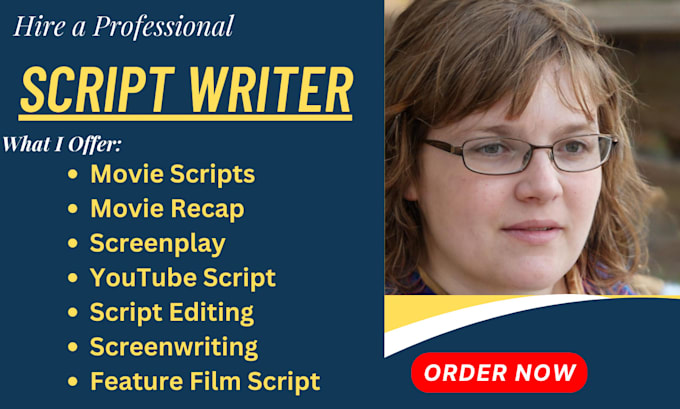 Gig Preview - Write your screenplay, movie script, recap, feature film script, youtube script