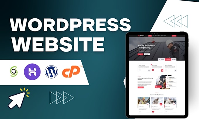 Gig Preview - Hostinger website design wordpress website on godaddy, bluehost woocommerce