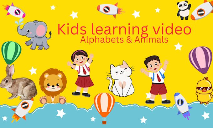 Gig Preview - Create kids learning video and nursery rhymes video