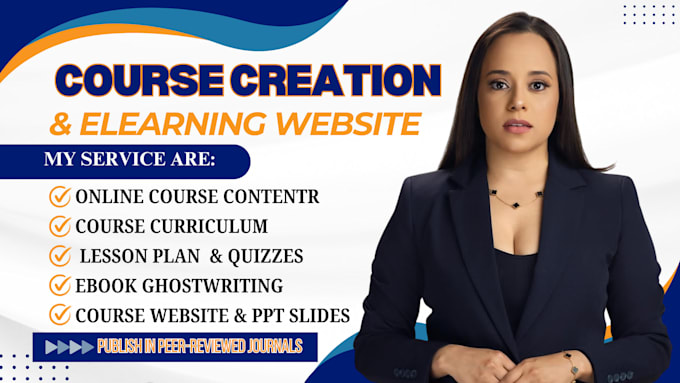 Gig Preview - Create online course content, course creation, lesson plan and elearning website