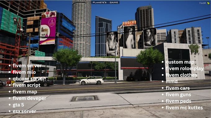 Gig Preview - Create fivem custom script, fivem developer, fivem server, fivem mlo mod hud ui