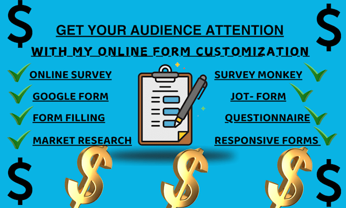 Gig Preview - Create online survey online form jotform google form responsive form survey form