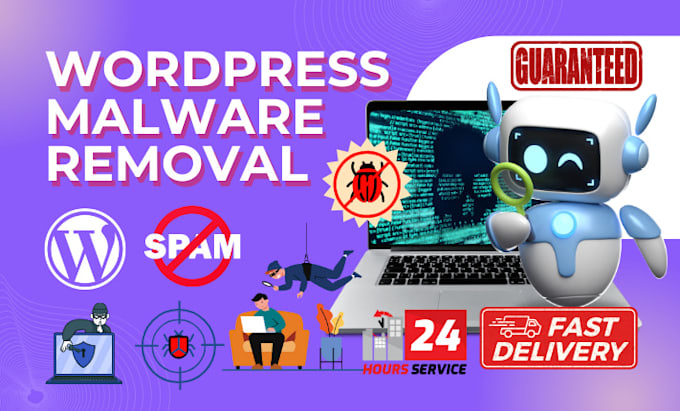 Gig Preview - Fix hacked wordpress site malware removal with wordpress security