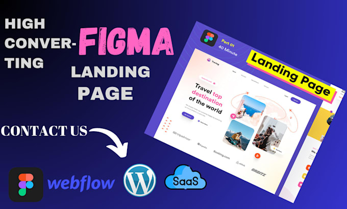 Gig Preview - Do saas website, figma landing page, figma website design, bubble website