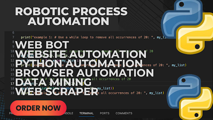 Bestseller - build web bot, bot API, web automation, python authomation, selenium automation