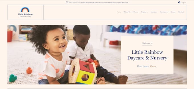 Gig Preview - Design preschool website kindergarten, daycare, summer camp school website