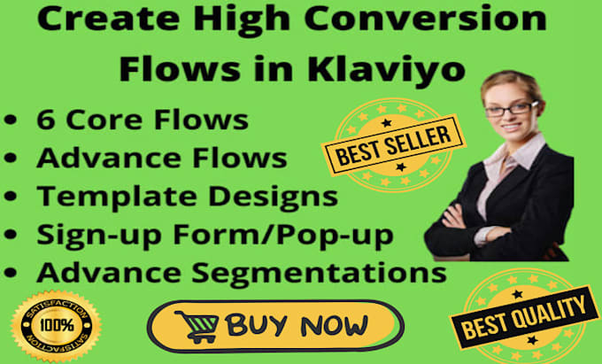 Gig Preview - Setup an email automated flows via klaviyo mailchimp