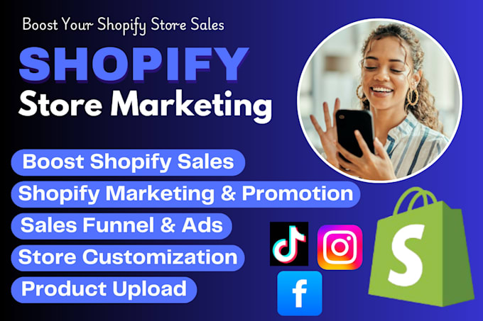 Gig Preview - Boost shopify sales dropshipping store marketing shopify marketing sales closing