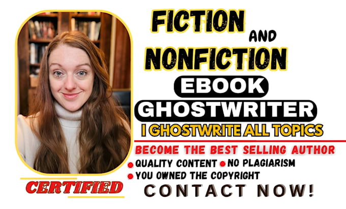 Gig Preview - Ebook ghostwriter 50k words kdp book writer nonfiction ghostwriter memoir