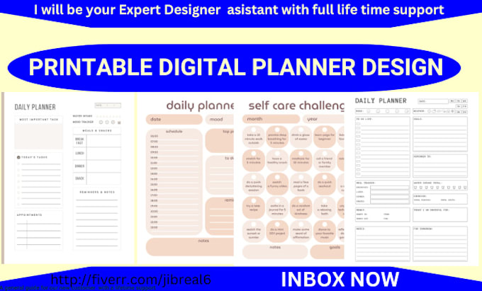 Gig Preview - Design digital planner, etsy digital planner, digital journal, customized design