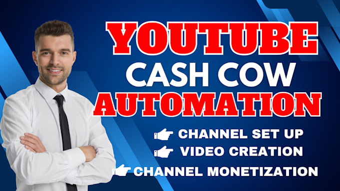 Gig Preview - Create and manage profitable monetize youtube automation channel, cash cow video