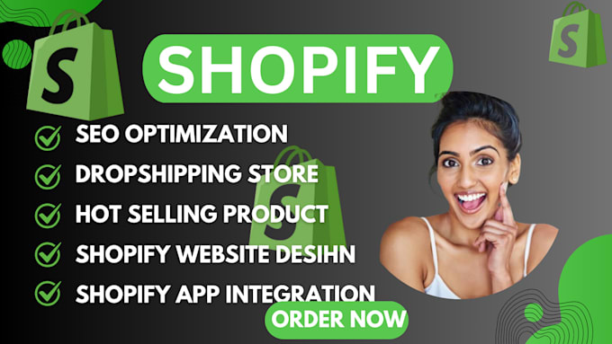 Gig Preview - Do shopify website development or build ecommerce website shopify, web designing