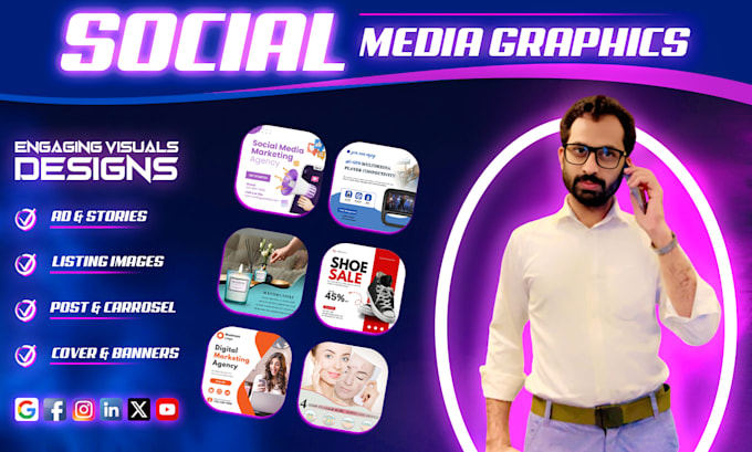 Gig Preview - Design eye catching social media posts ads and banners