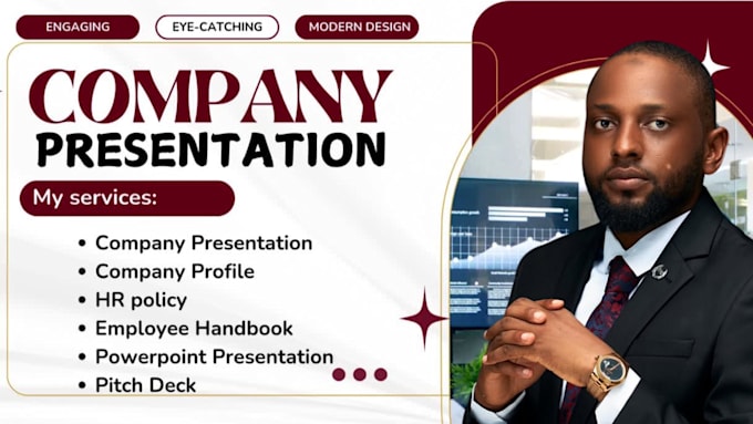 Gig Preview - Do company presentation design, company profile, lead magnet, pitch deck