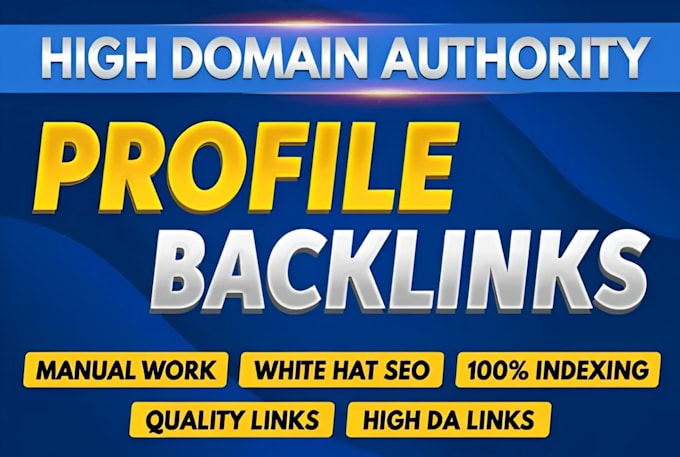 Gig Preview - Do 50 profile backlinks with 40 da